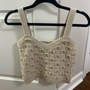 Current Air Bow Cable Knit Tank